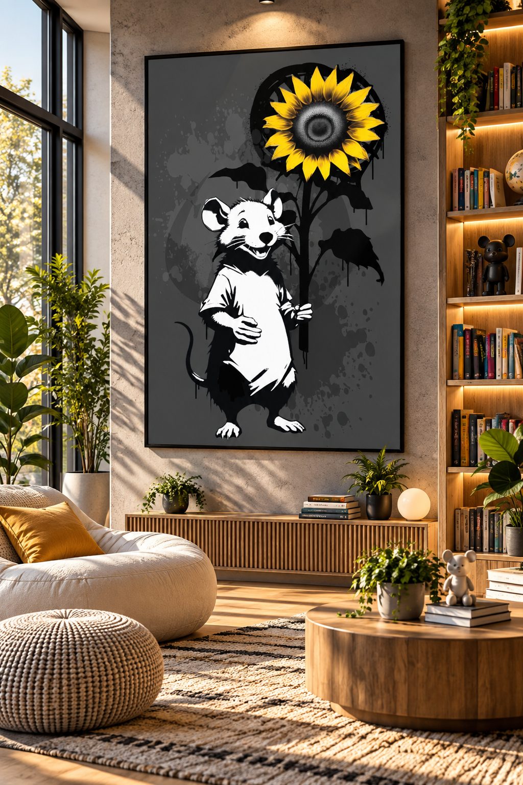 Custom canvas art Dubai — handcrafted painting in a luxury interior by Blenc Art 37