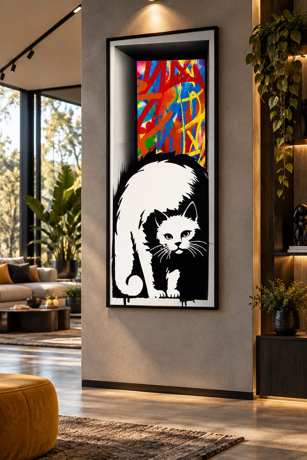 Custom canvas art Dubai — handcrafted painting in a luxury interior by Blenc Art 47