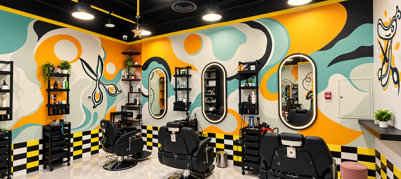 Hand-painted wall mural Dubai — commissioned mural installation by Blenc Art 02