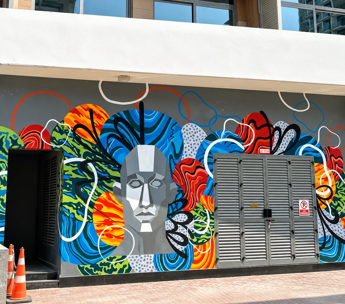 Hand-painted wall mural Dubai — commissioned mural installation by Blenc Art 17