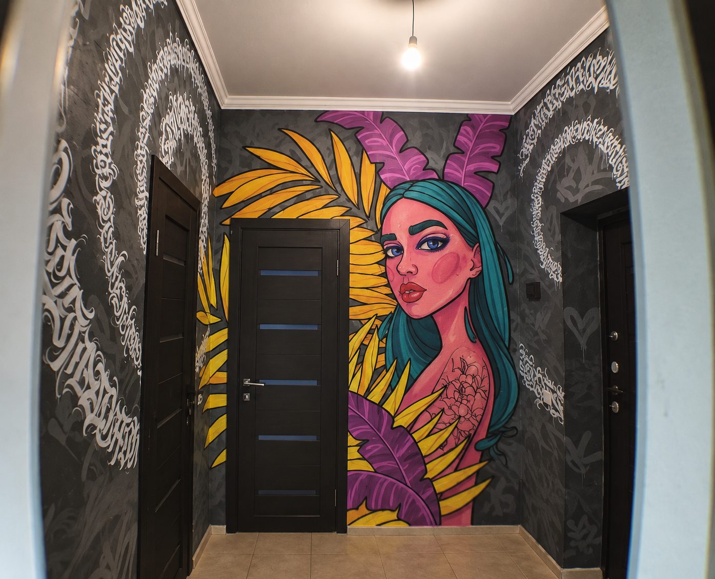 Hand-painted wall mural Dubai — commissioned mural installation by Blenc Art 27
