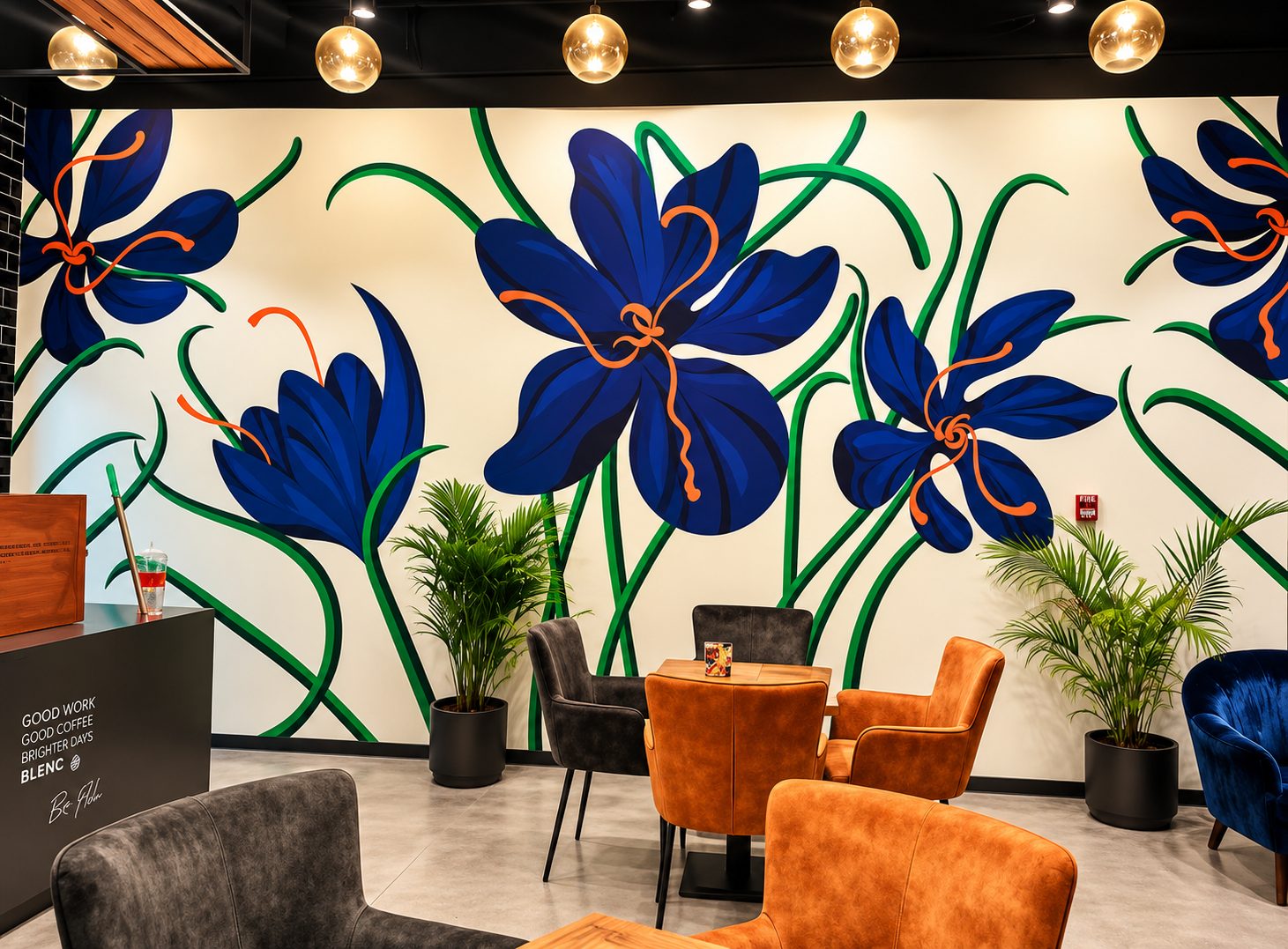 Hand-painted wall mural Dubai — commissioned mural installation by Blenc Art 37