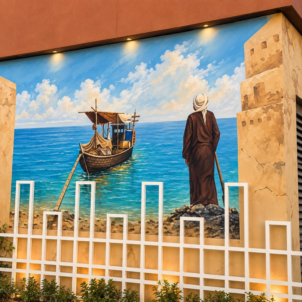 Hand-painted wall mural Dubai — commissioned mural installation by Blenc Art 43