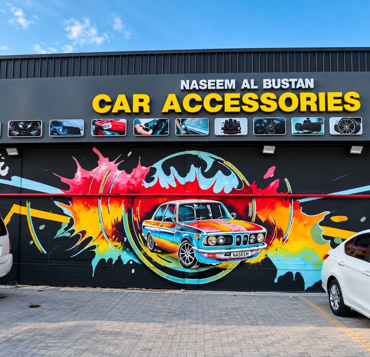 Hand-painted wall mural Dubai — commissioned mural installation by Blenc Art 47